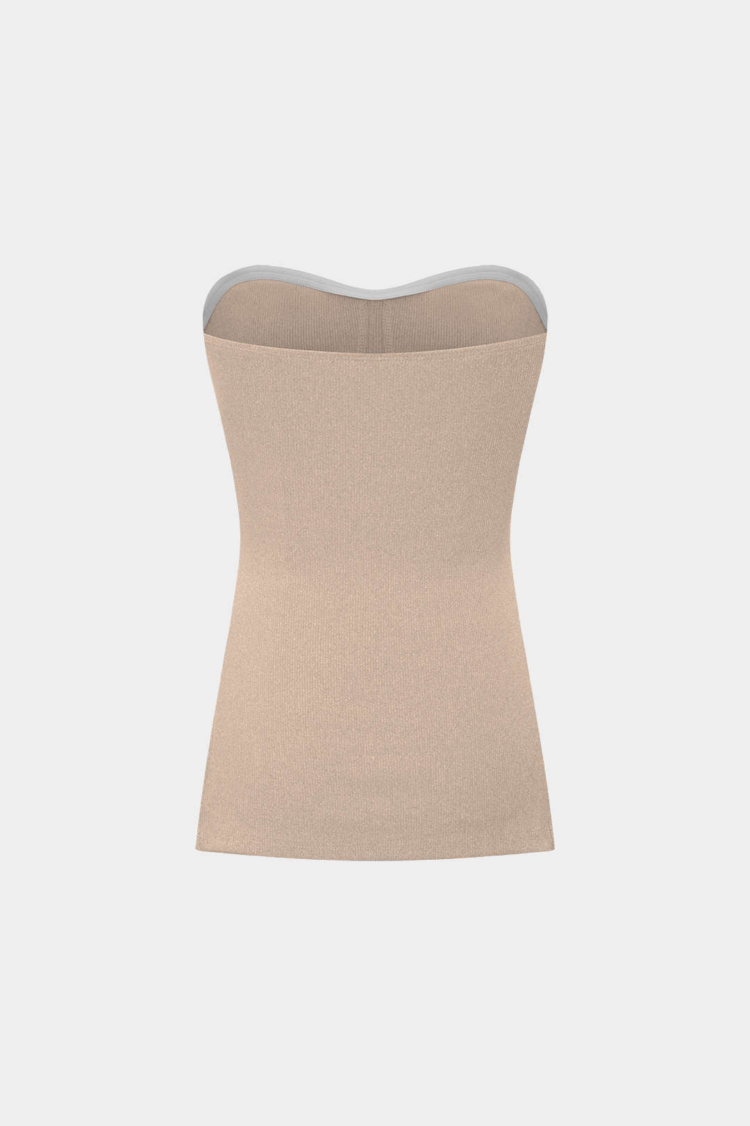 Conjunto Dos Piezas Top Sin Tirantes Y Shorts De Punto
