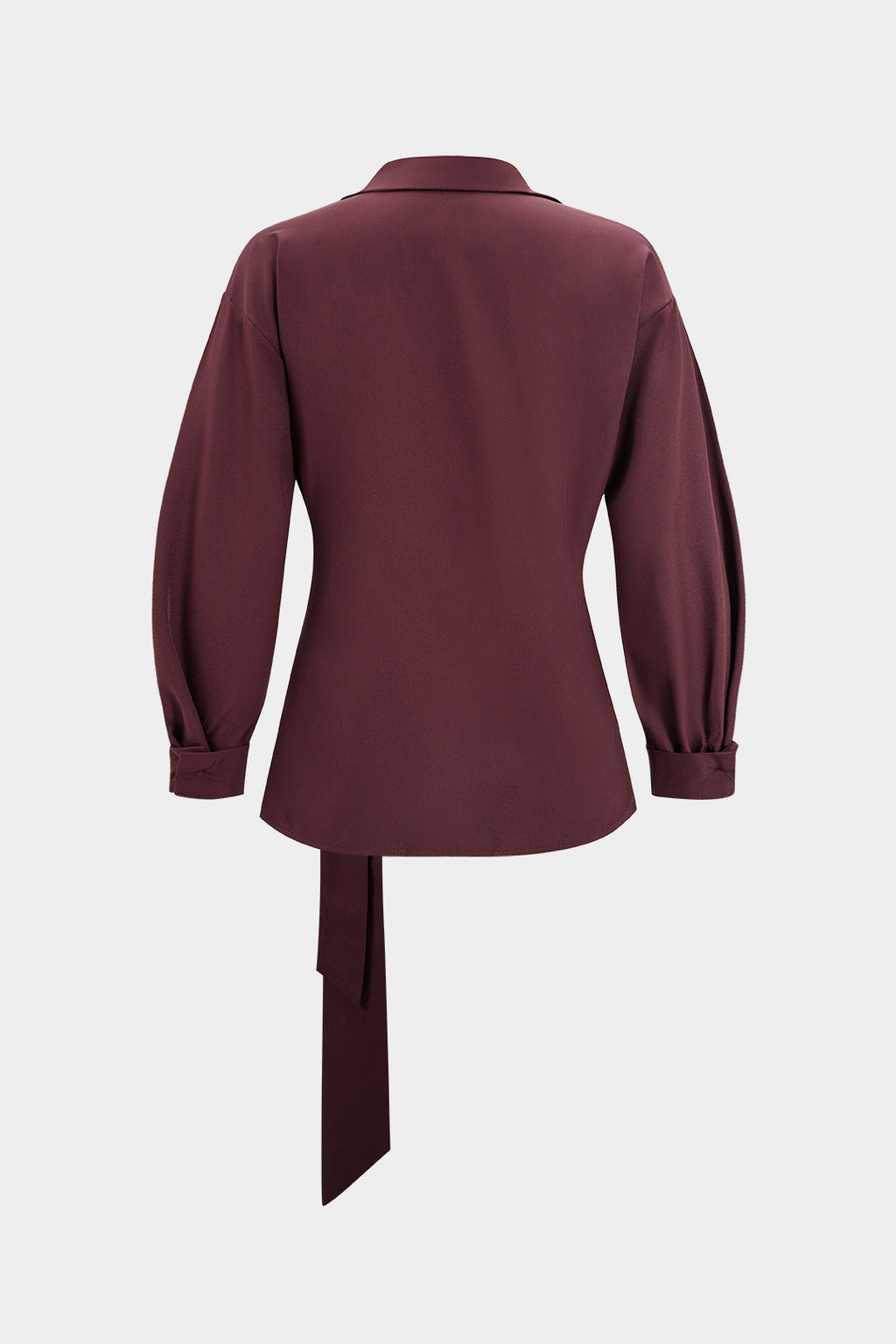 חולצה ארוכת שרוולים עם כפתורים וחגורה 