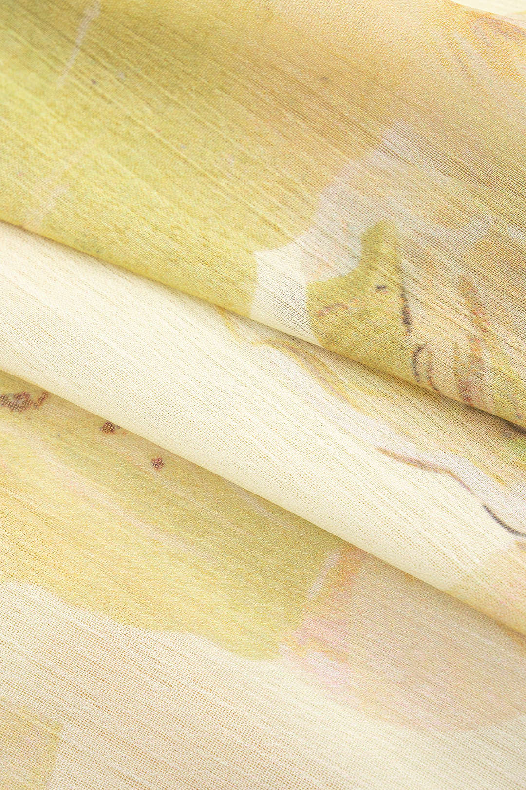 שמלת מיני ארוכת שרוולים עם קפלים והדפסה פרחונית מרשת 