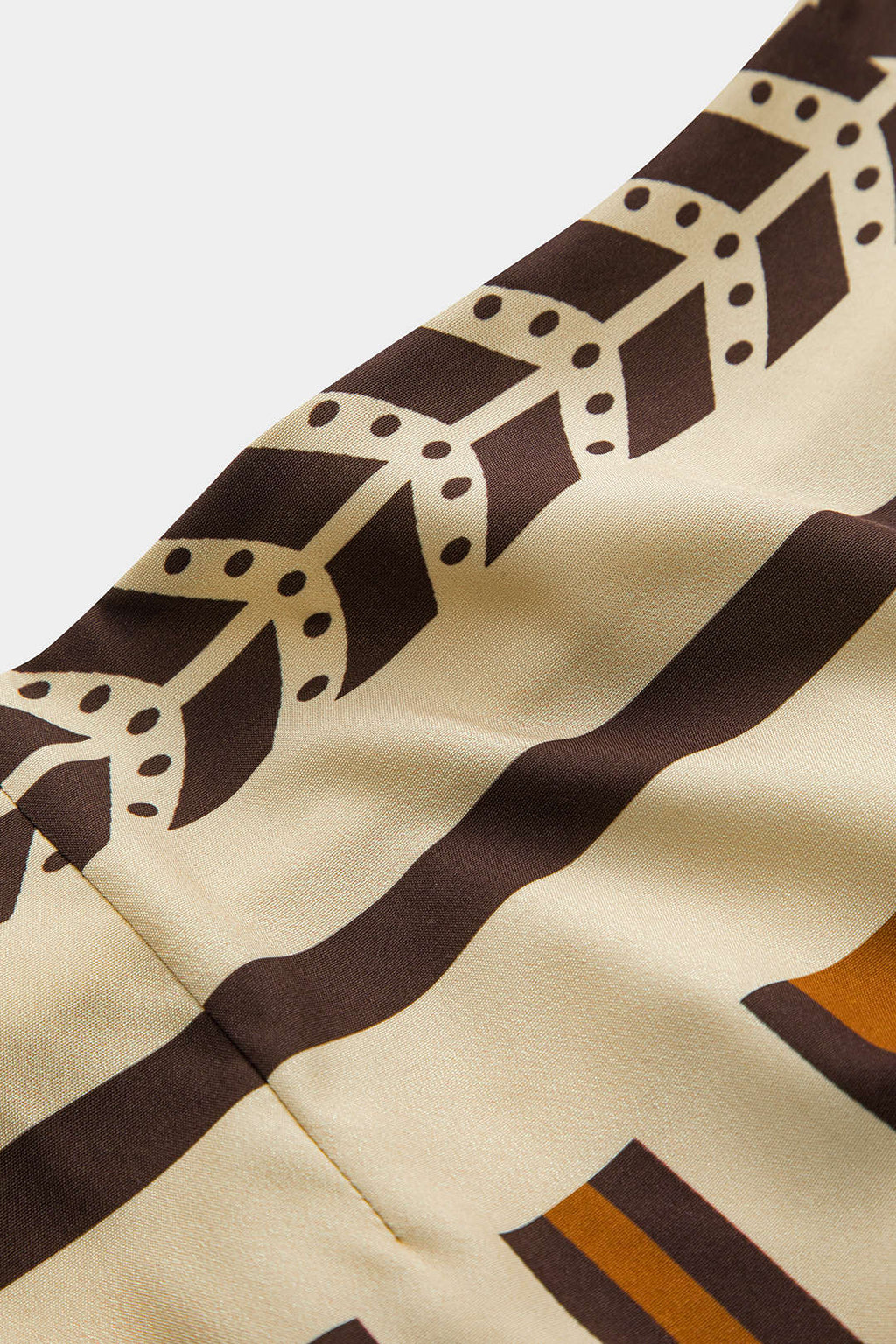 Abstract Geometric Bohemian Print Ruched Tie Front Twist Knot Zipper Skirt