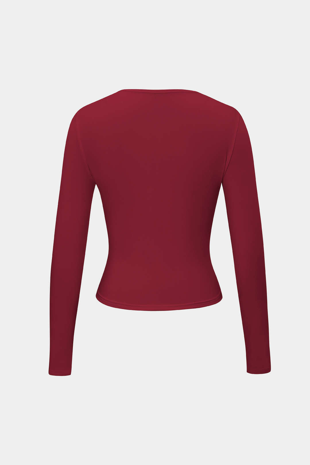 Blusa Minimalista Cuello Redondo Manga Larga Para Mujer