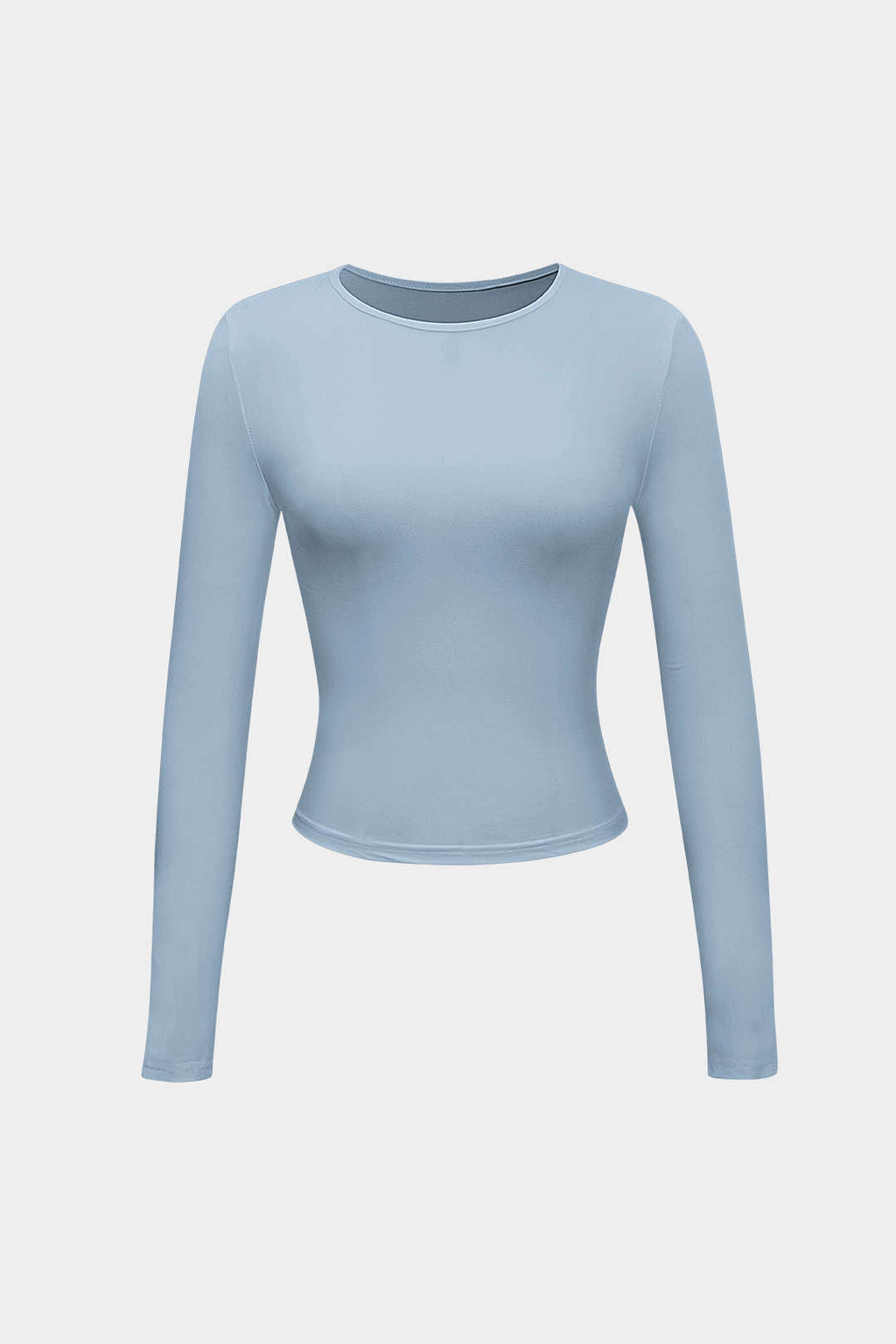 Blusa Minimalista Cuello Redondo Manga Larga Para Mujer