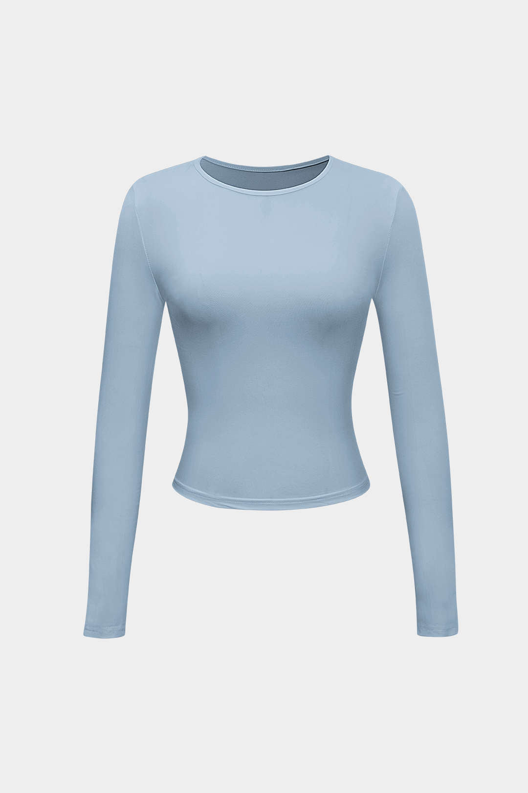 Blusa Minimalista Cuello Redondo Manga Larga Para Mujer