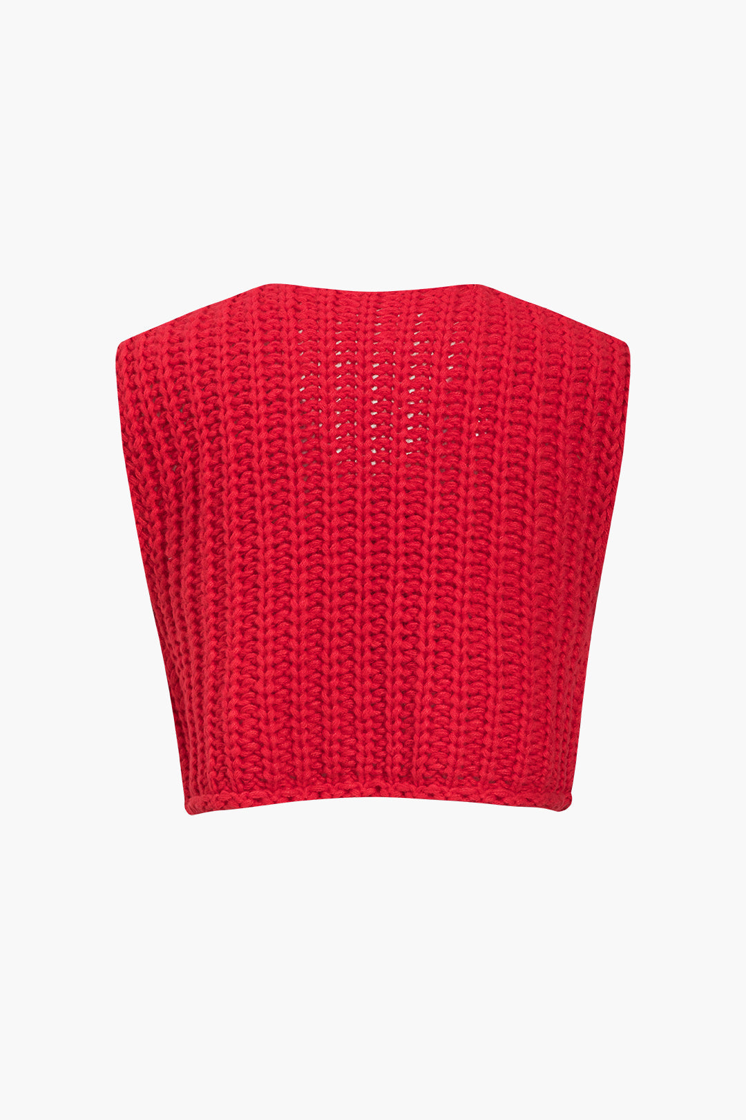 Chaleco de Punto Liso con Botones para Diario Elegante