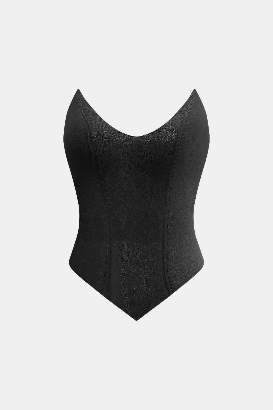 Blusa Sin Mangas Con Escote En V Y Silueta Elegante Ajuste