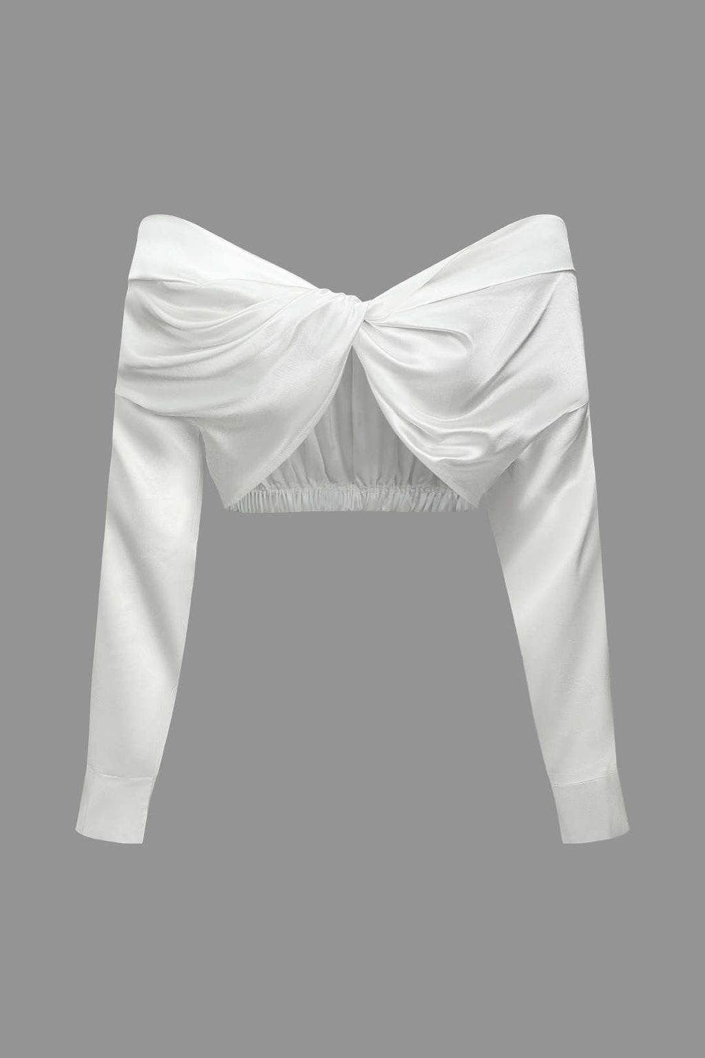 Off The Shoulder Twist Crop Blouse