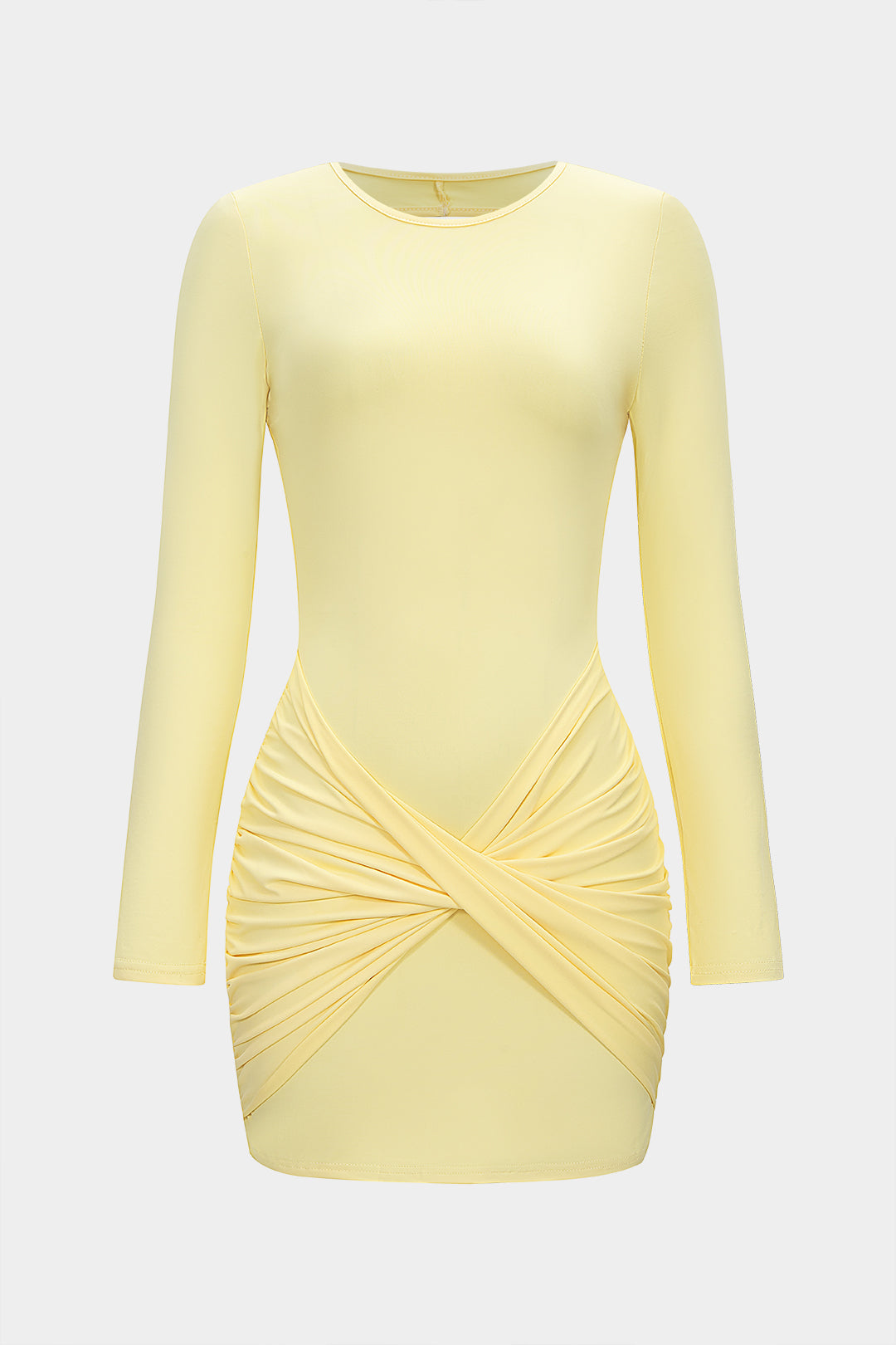 שמלת מיני עם שרוולים ארוכים וקשירה ללא גב