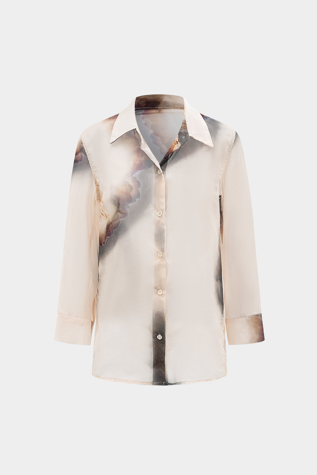 Blusa Elegante de Manga Larga con Estampado Floral