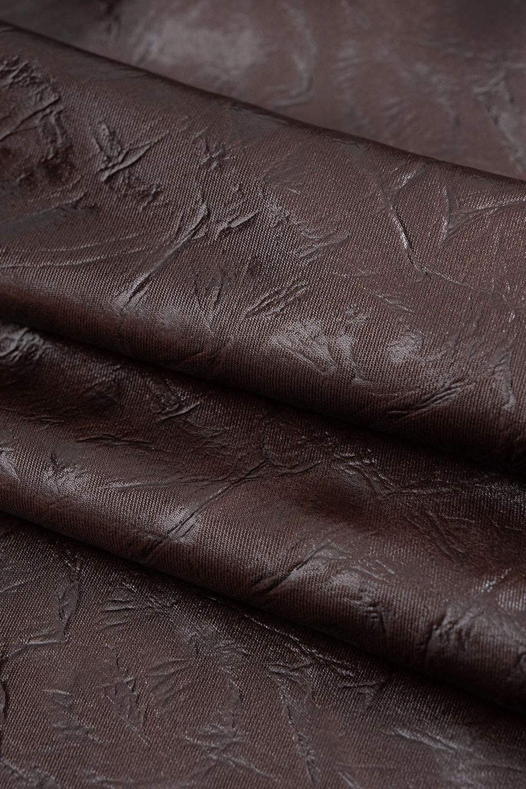 Faux Leather Button Long-Sleeve Shirt