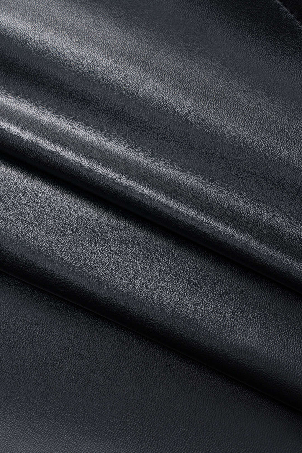 חצאית אסימטרית עם רוכסן דמוי עור 