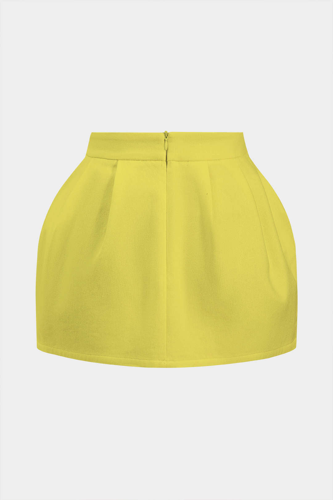 Falda de Lino con Volantes y Cremallera Minimalista