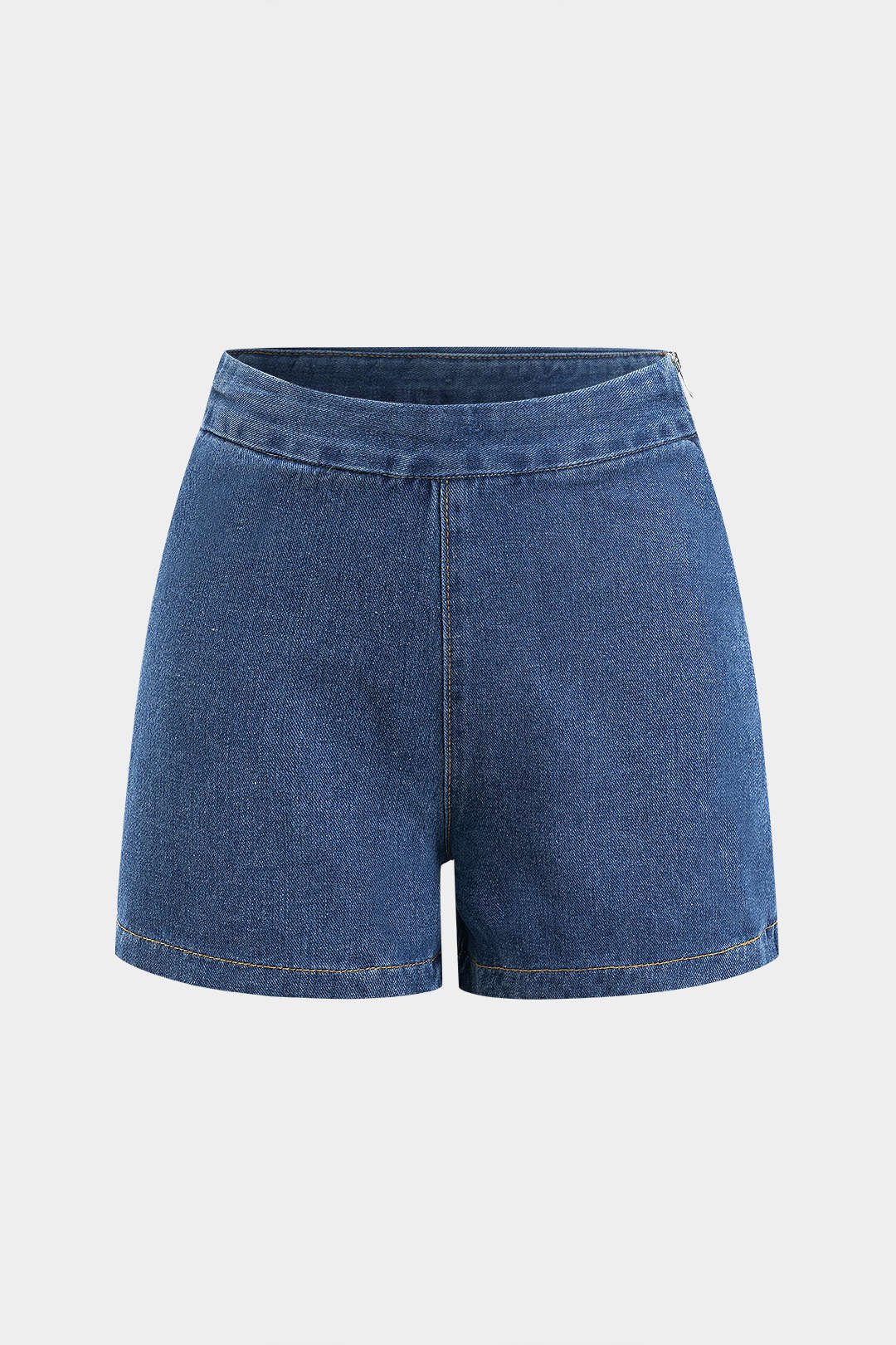 Conjunto Denim Tank Top Y Shorts Con Botones Y Cinturón