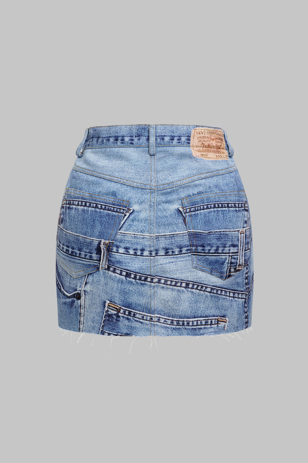 חצאית עם הדפס אבסטרקטי 