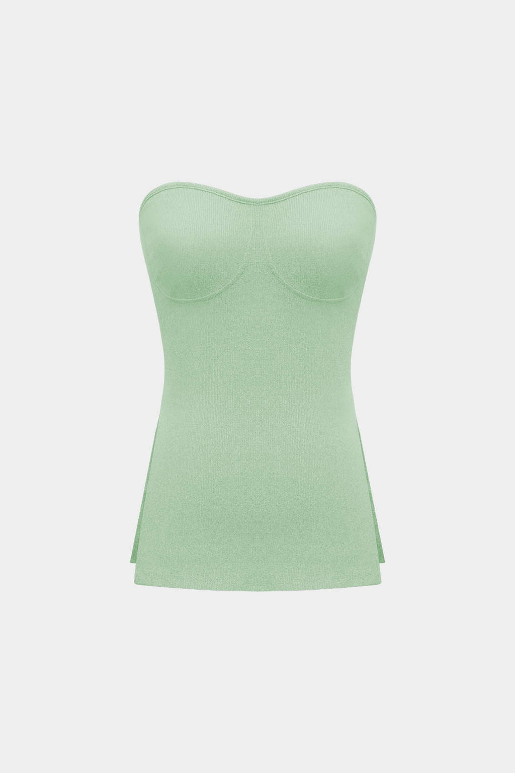 Conjunto Dos Piezas Top Sin Tirantes Y Shorts De Punto