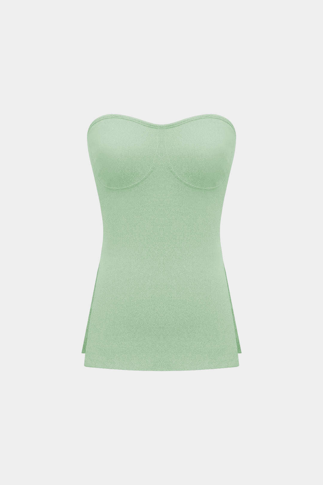 Conjunto Dos Piezas Top Sin Tirantes Y Shorts De Punto