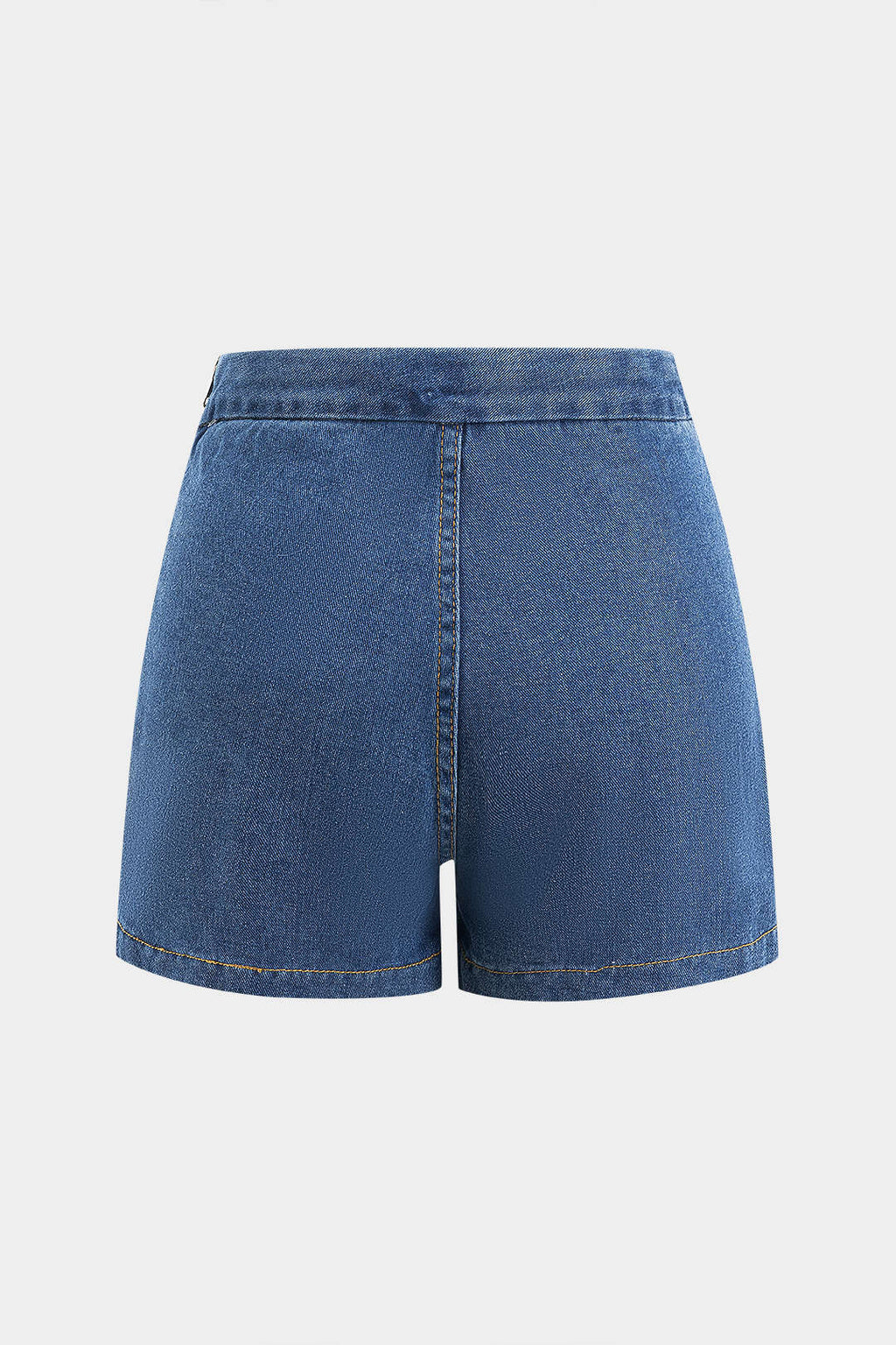 Conjunto Denim Tank Top Y Shorts Con Botones Y Cinturón
