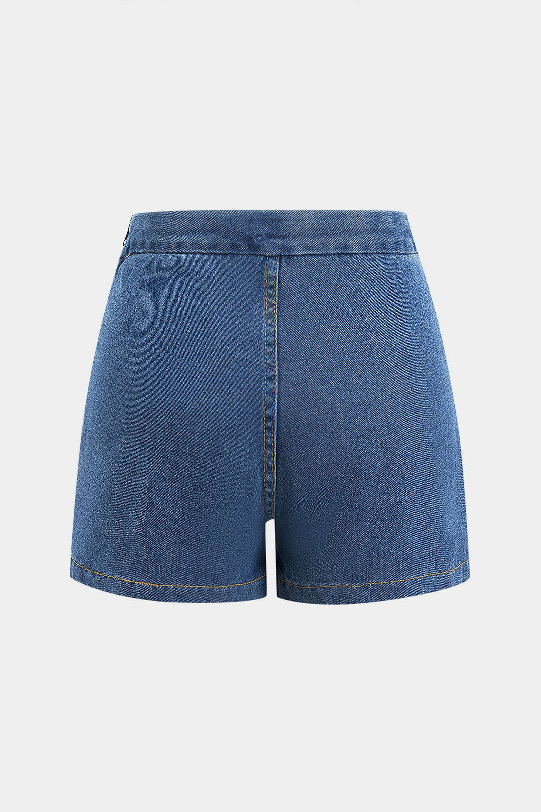 Conjunto Denim Tank Top Y Shorts Con Botones Y Cinturón