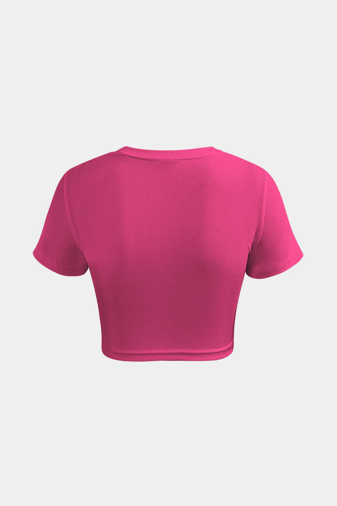 Camiseta Crop Twist Con Textura Suave Y Corte Moderno