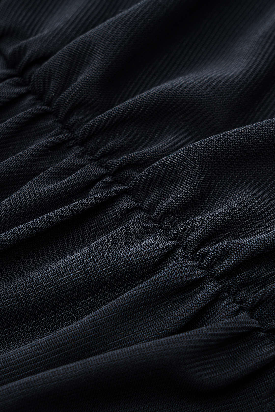 Mesh Off Shoulder Ruched Maxi Dress