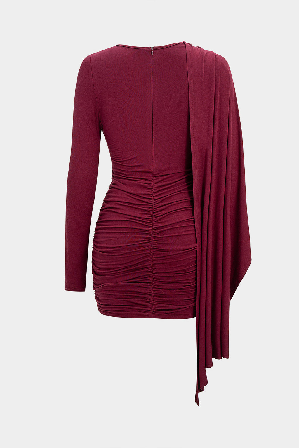 Ruched Long Sleeve Mini Dress
