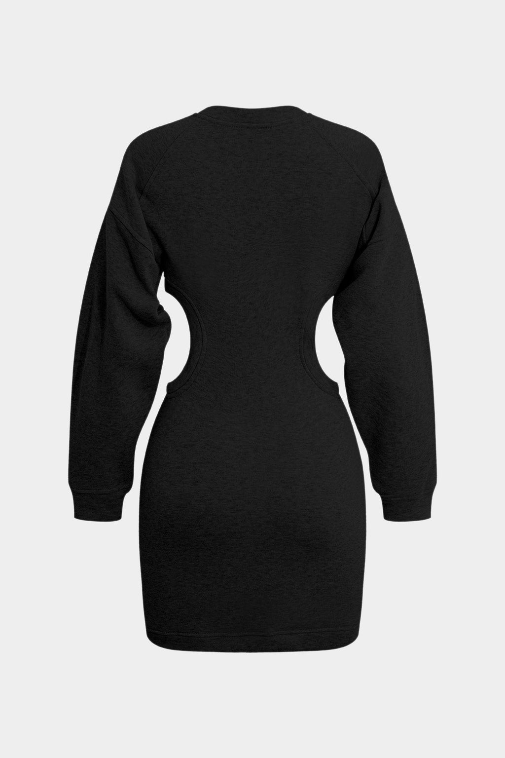 שמלת מיני עם שרוולים פנסים ומחשוף מותן 