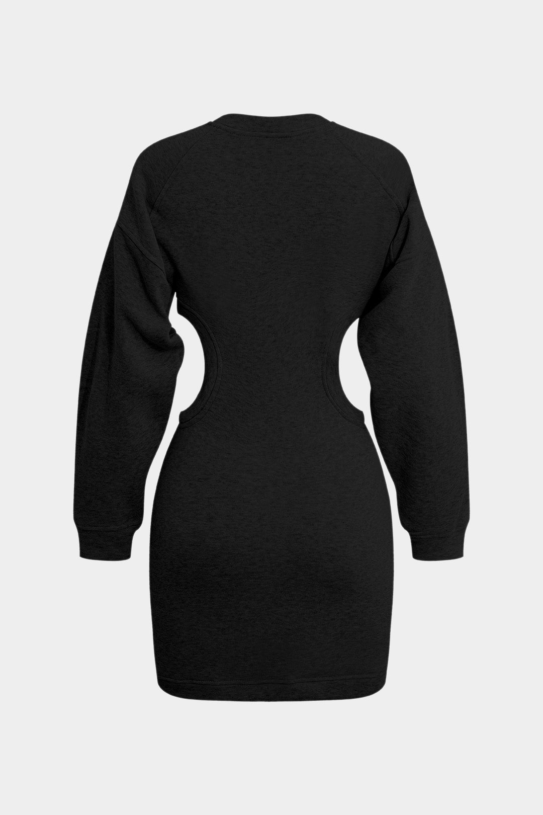 שמלת מיני עם שרוולים פנסים ומחשוף מותן 