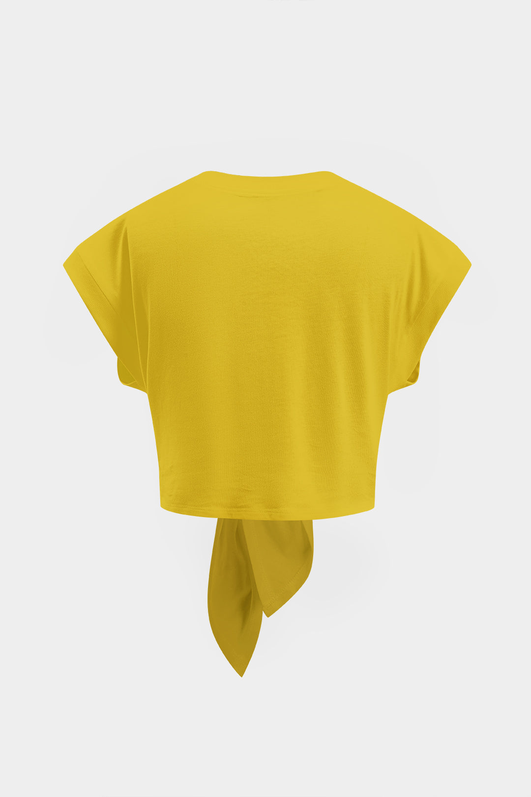 Camiseta Con Mangas Globo Y Lazo Para Diario Elegante