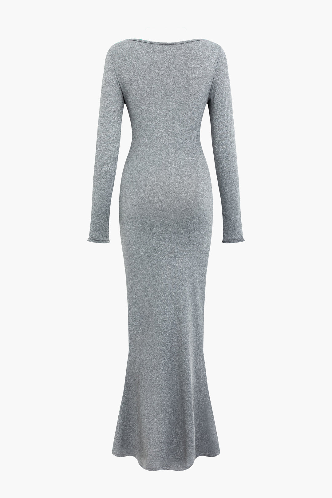 Solid Long Sleeve Maxi Dress