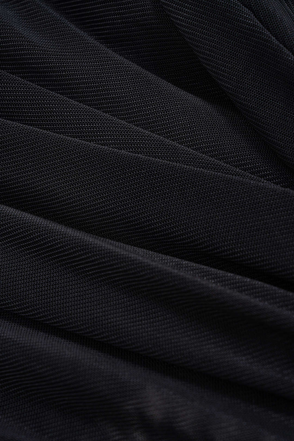 חולצה ארוכת שרוולים עם קפלים ורשת שקופה 