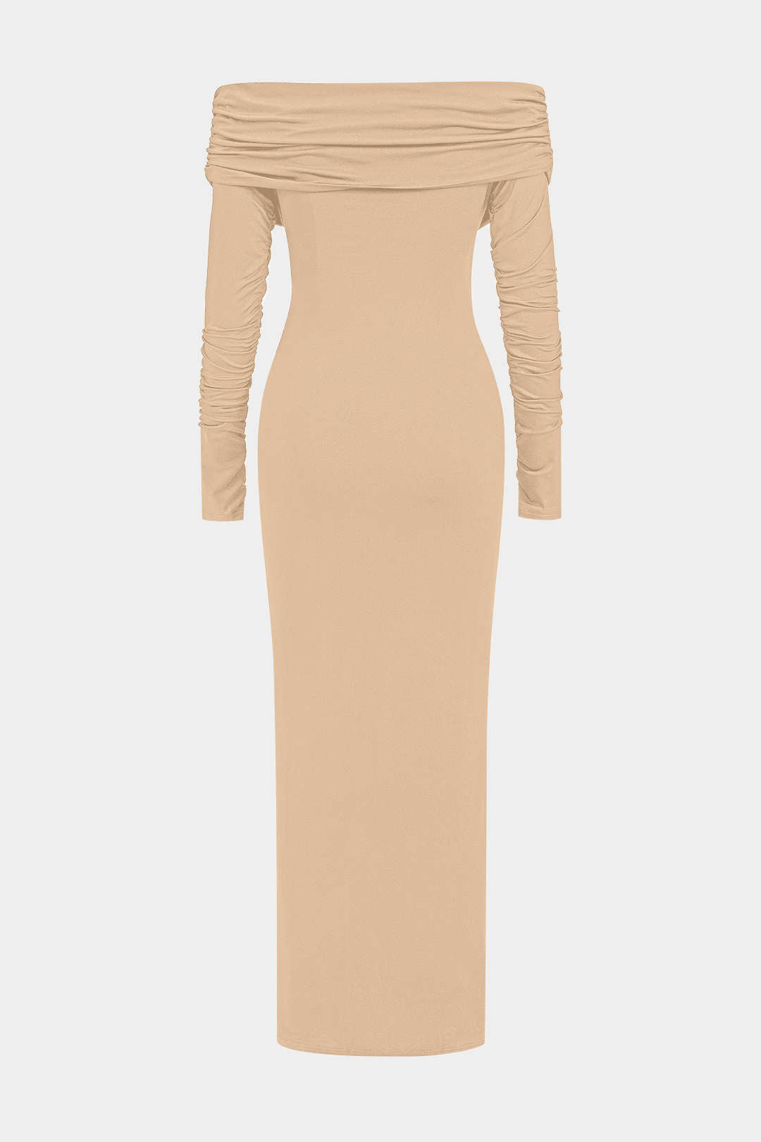 Vestido Maxi De Un Hombro Con Volantes Y Drapé Elegante