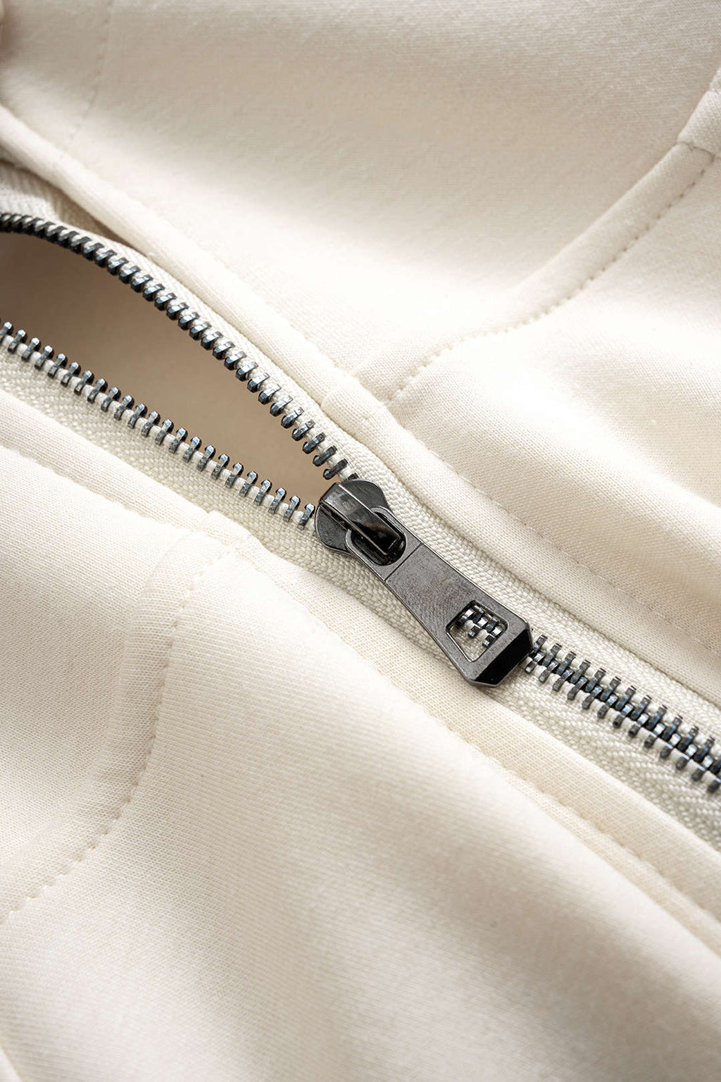 Zipper Long-Sleeve Short Hoodie