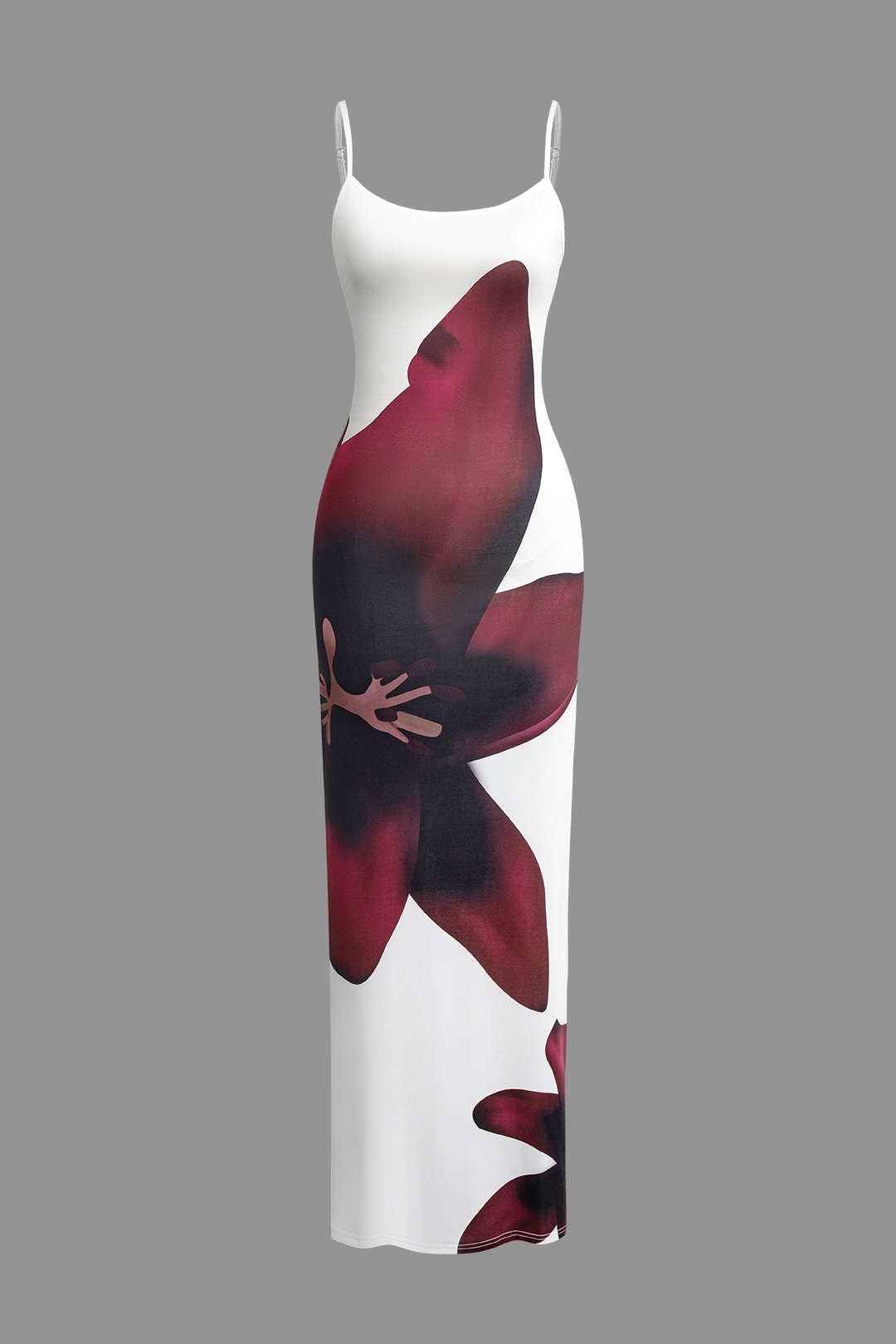 Vestido Maxi Con Tirantes Estampado Floral Elegante Verano