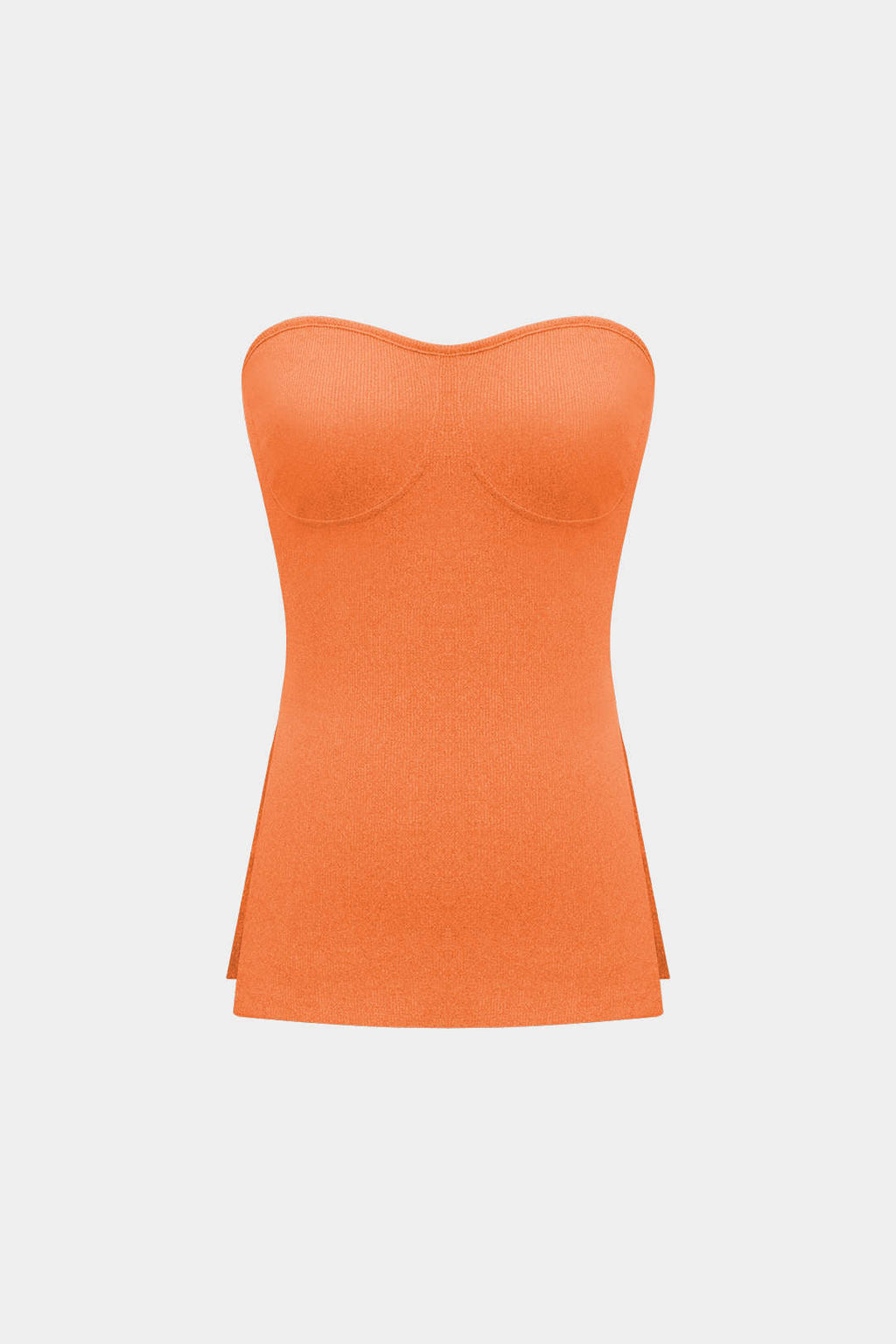 Conjunto Dos Piezas Top Sin Tirantes Y Shorts De Punto
