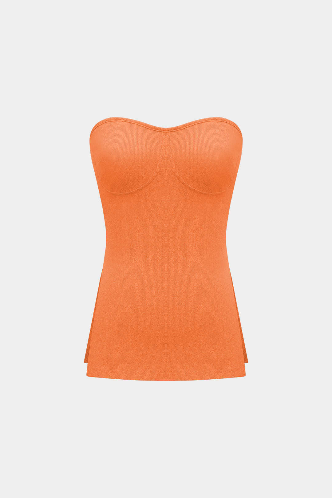 Conjunto Dos Piezas Top Sin Tirantes Y Shorts De Punto