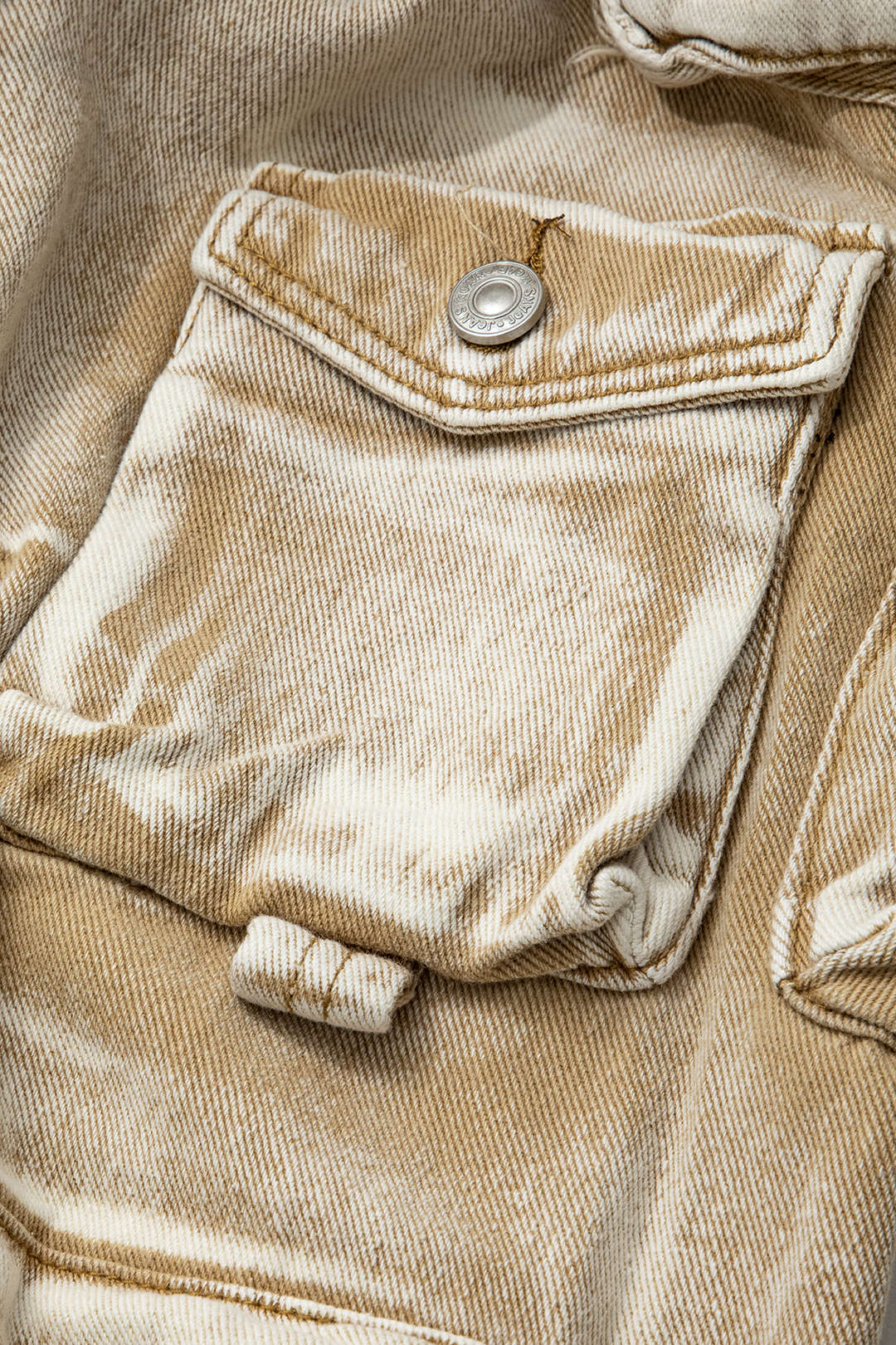 Jeans Cargo De Pierna Ancha Con Ombre Y Bolsillos Multiples