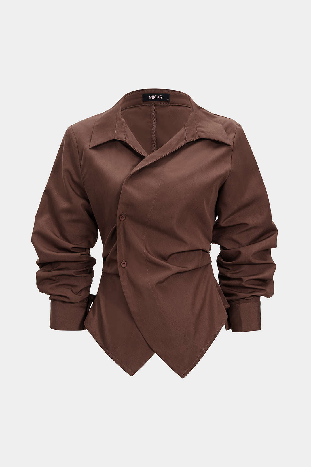 חולצה ארוכת שרוולים עם כפתורים וסגירה 