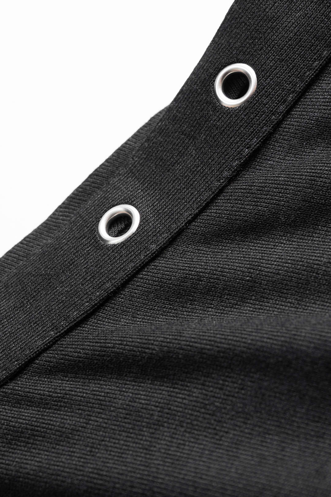 Asymmetrical Shoulder Metallic Cut Out Decor Long-Sleeve Top