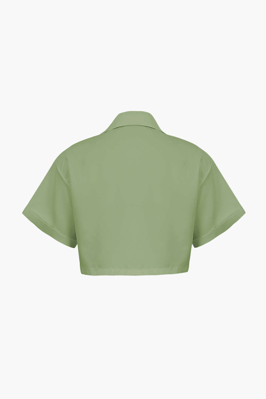 Camisa Básica Con Bolsillo Solapa Plisado Para Uso Diario