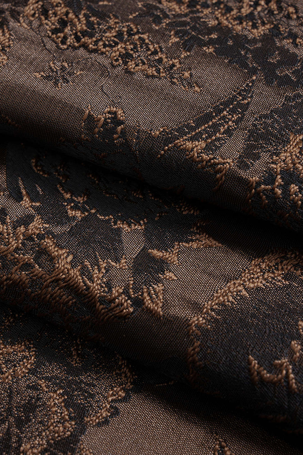 חולצת ארוכת שרוולים עם הדפס פרחוני של ז'קארד 