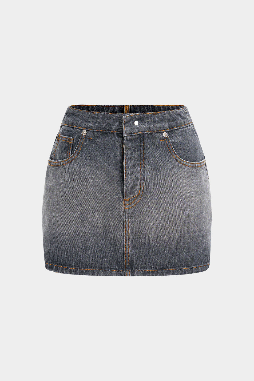 Falda Denim Reversible con Bolsillos Mini de Uso Diario