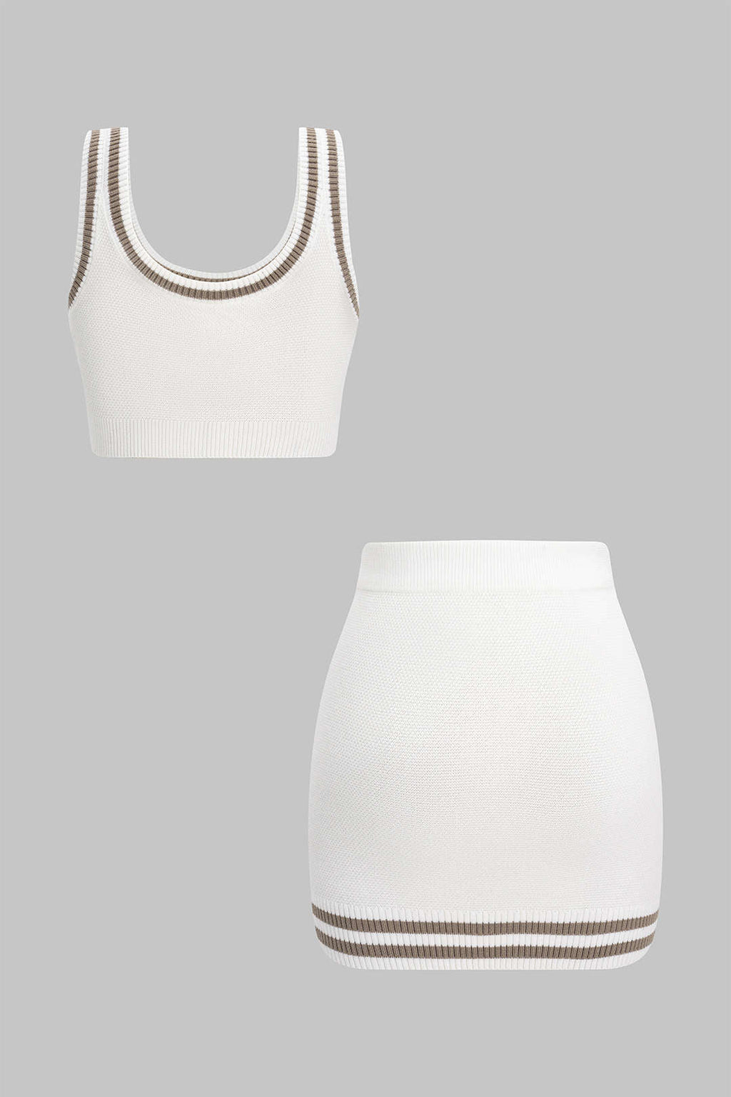 Conjunto Top Sin Mangas Y Shorts Punto Contraste Diario