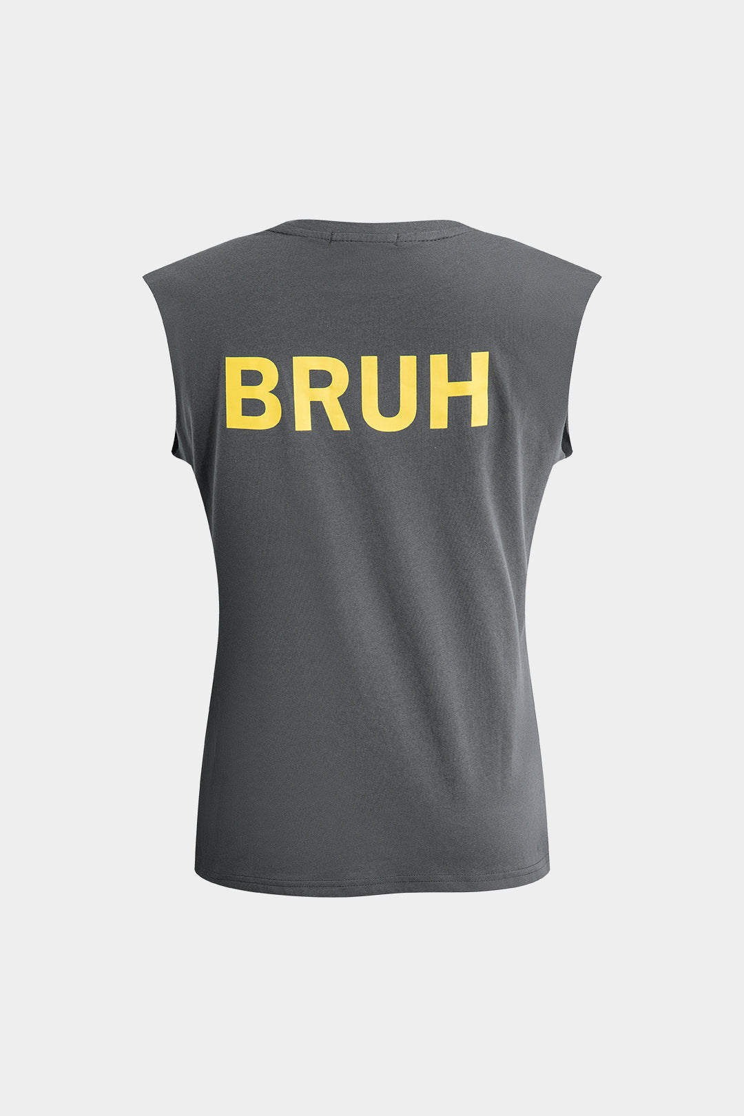 Camiseta Sin Mangas Impresa Bruh Mujer Estilo Diario