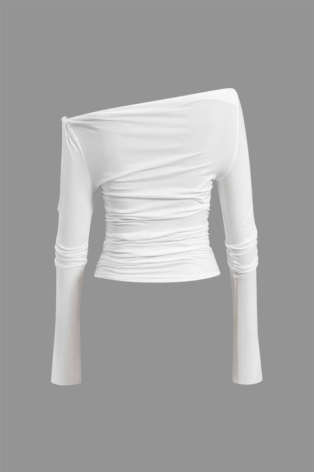 Blusa Recta Detalle Abertura Nudo Twist Manga Larga