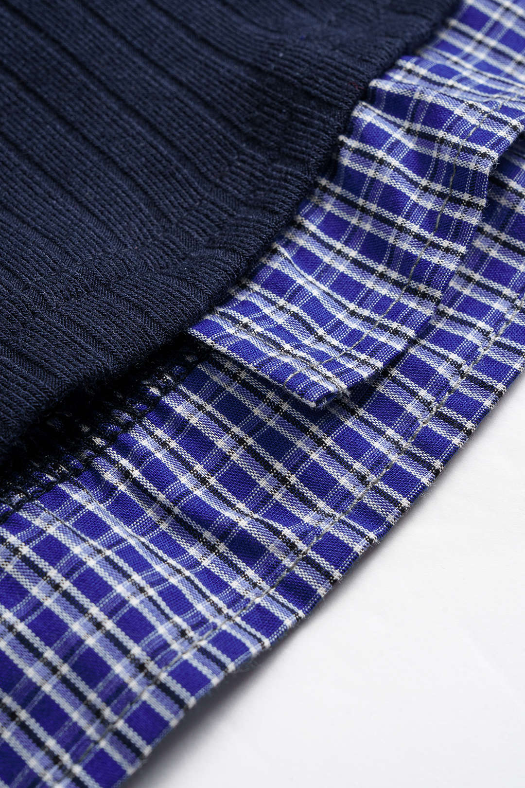 Lapel Patchwork Button Long-Sleeve Shirt