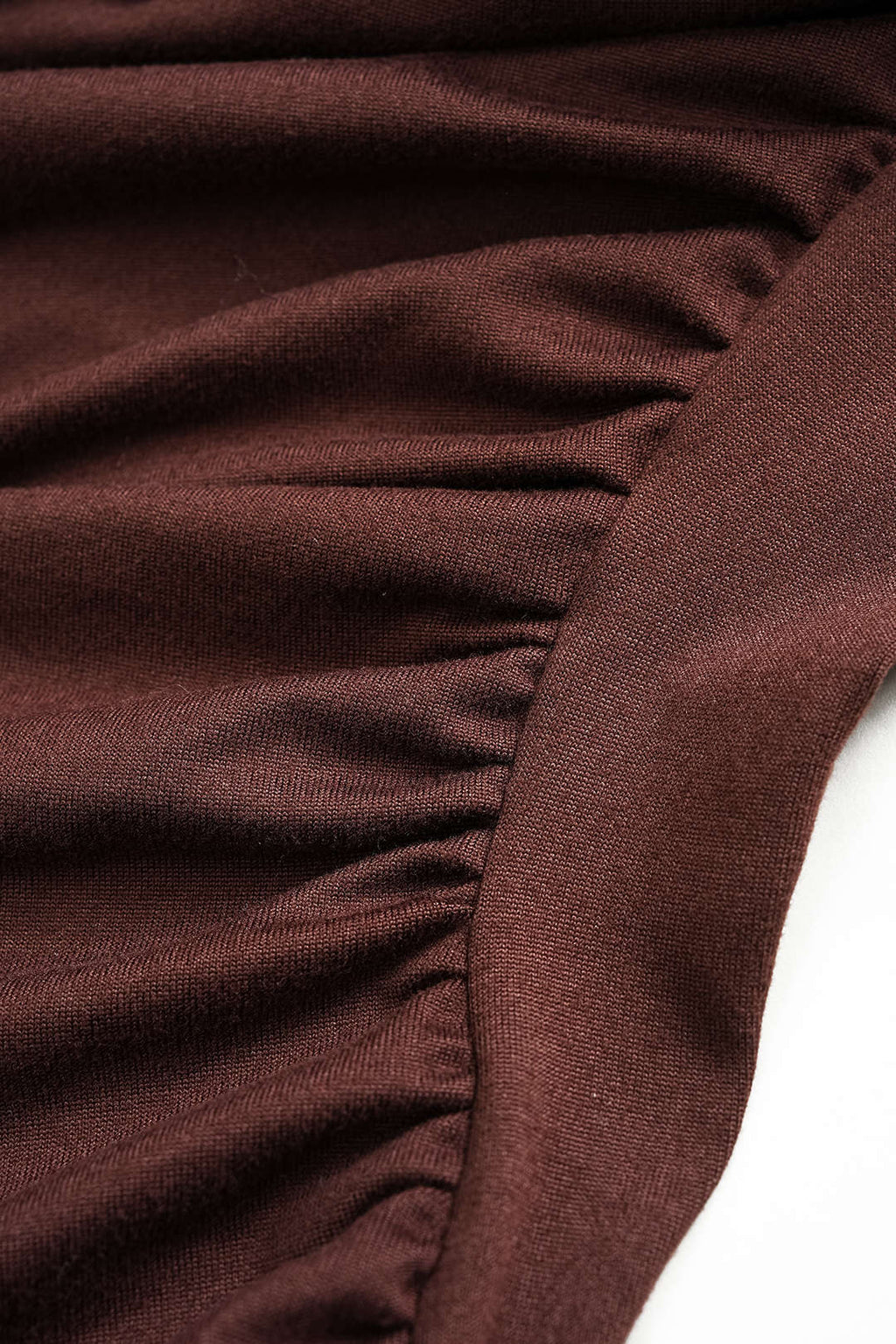 Solid Ruched Long-Sleeve Top