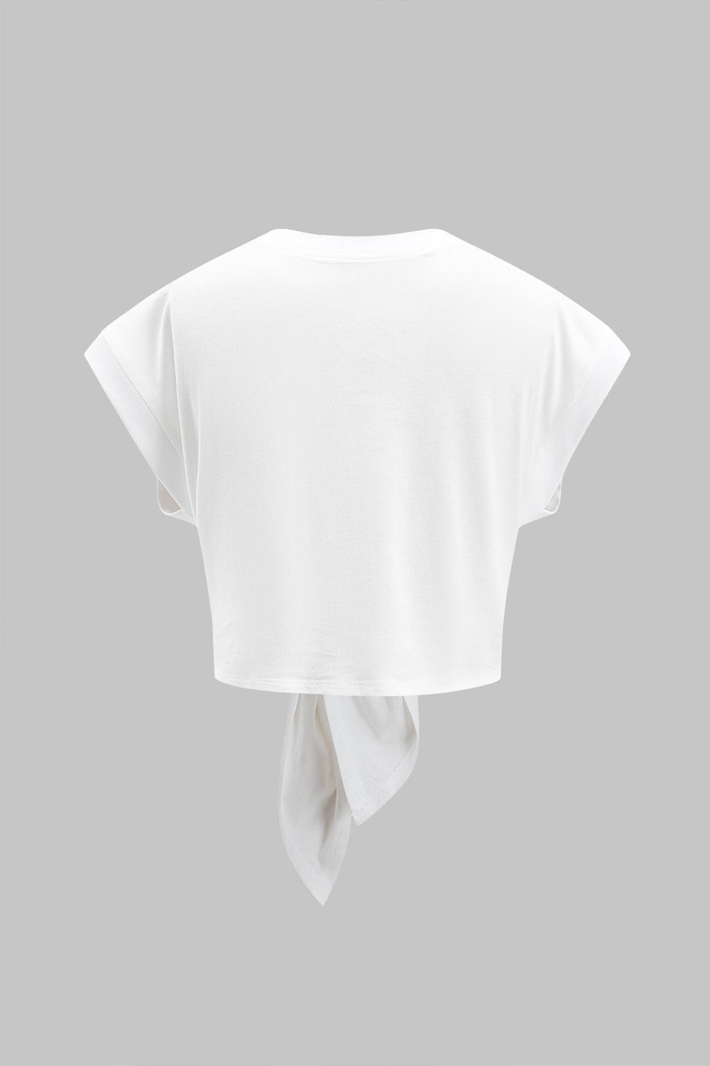 Camiseta Con Mangas Globo Y Lazo Para Diario Elegante