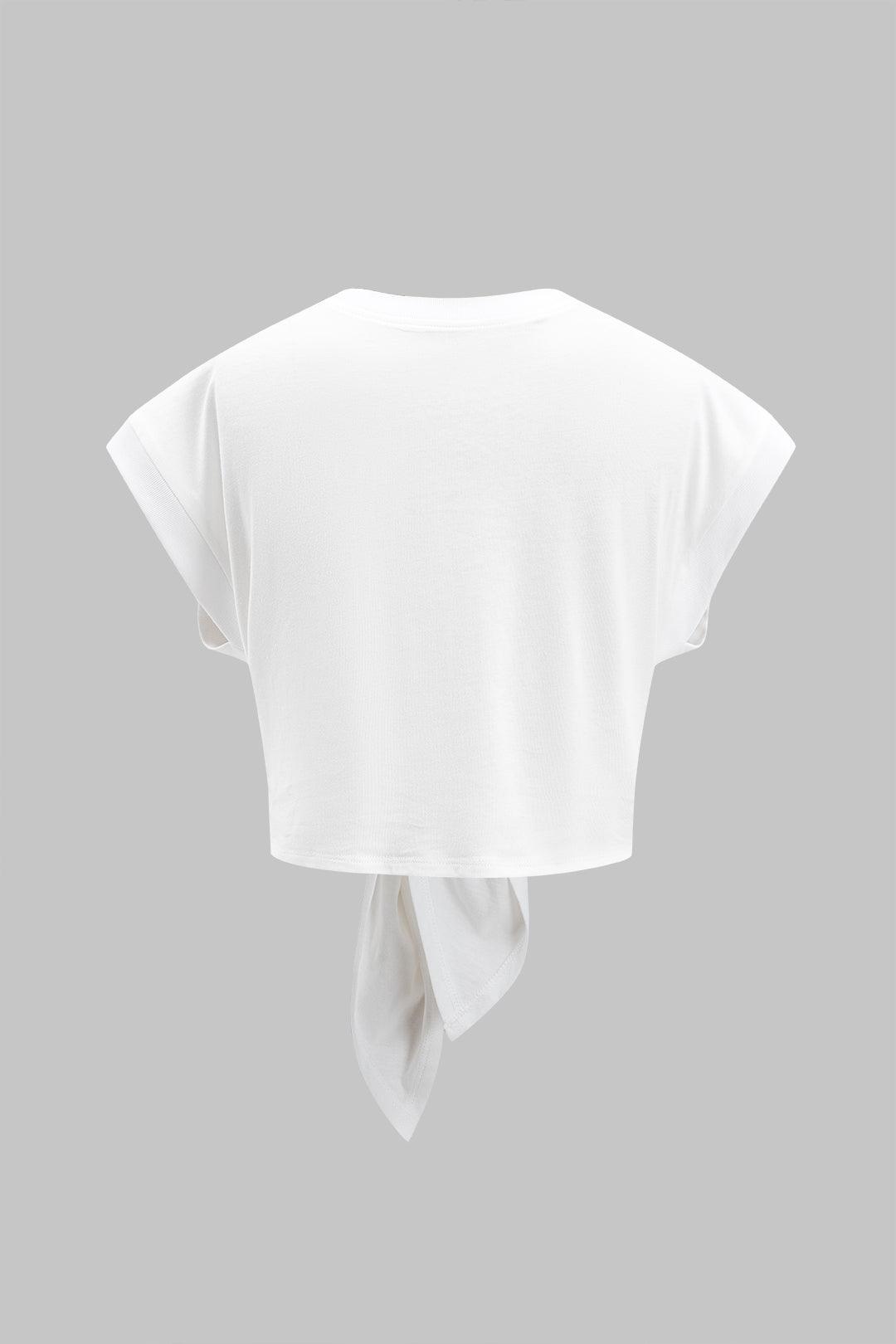 Camiseta Con Mangas Globo Y Lazo Para Diario Elegante