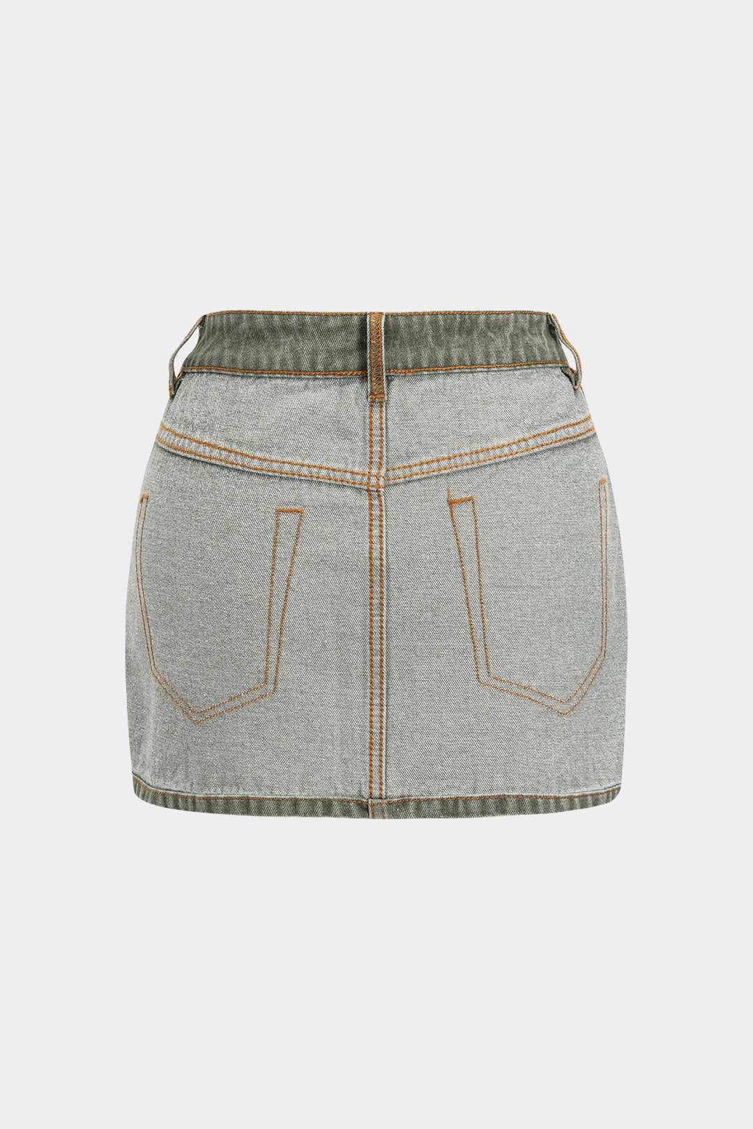 Falda Denim Reversible con Bolsillos Mini de Uso Diario