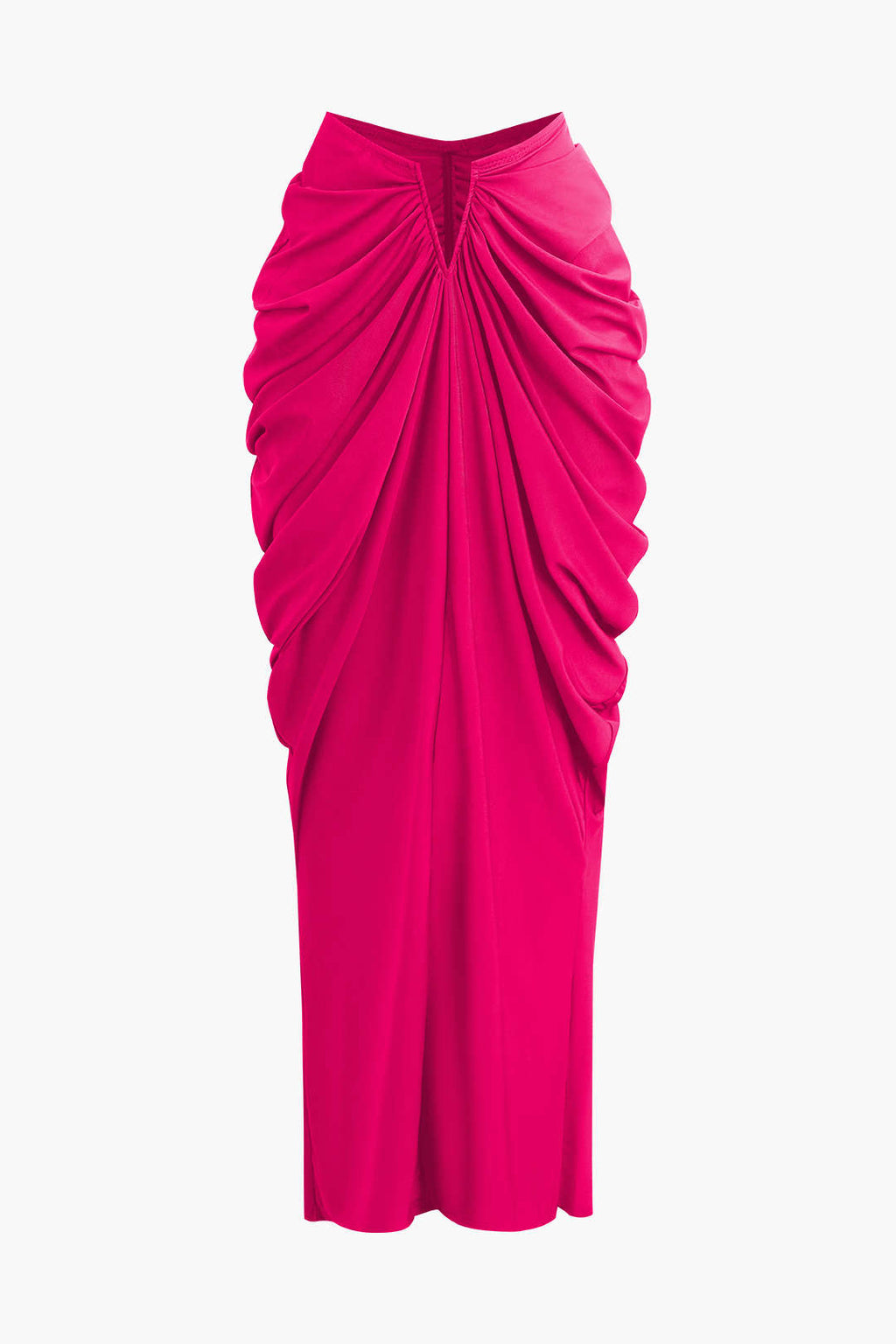 Conjunto Blusa Cuello En V Falda Maxi Cintura En V Elegante