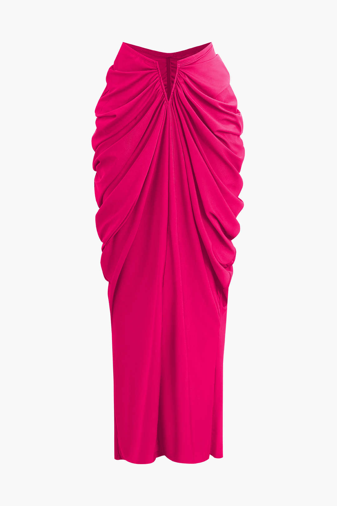 Conjunto Blusa Cuello En V Falda Maxi Cintura En V Elegante